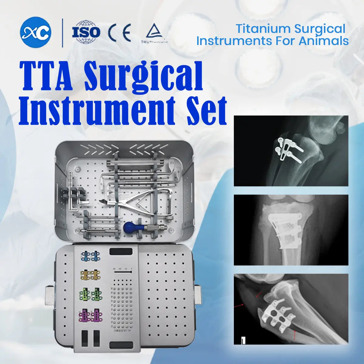 Tibial Tuberosity (TTA ) Surgical Instrument Set for Veterinary Tibial Tubercle Surgery - xcvet.com