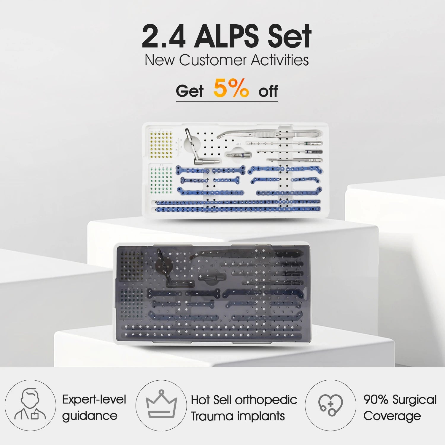 2.4mm ALPS Animal Surgery Biocompatible Orthopedic Instrument Set - xcvet.com