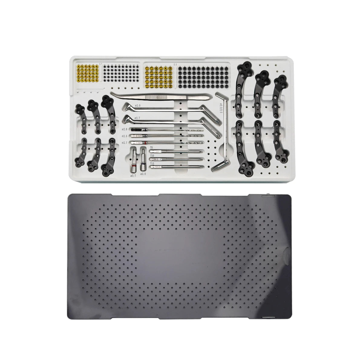 veterinary 2.7/3.5mm Titanium Polyaxial Locking TPLO Plate and Surgical Instrument Kit - xcvet.com