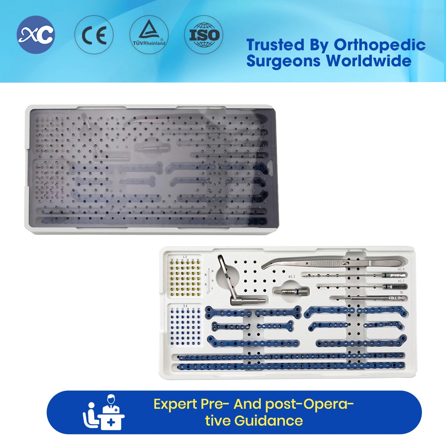2.4mm ALPS Animal Surgery Biocompatible Orthopedic Instrument Set - xcvet.com