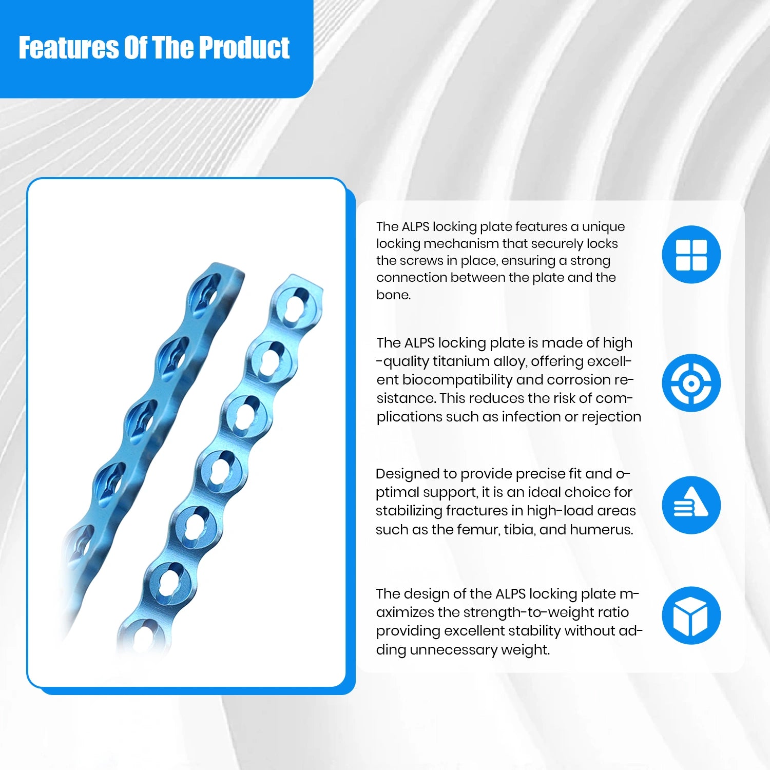 Veterinary Orthopedics ALPS-II 1.6mm Reliable Fracture Plate System - xcvet.com
