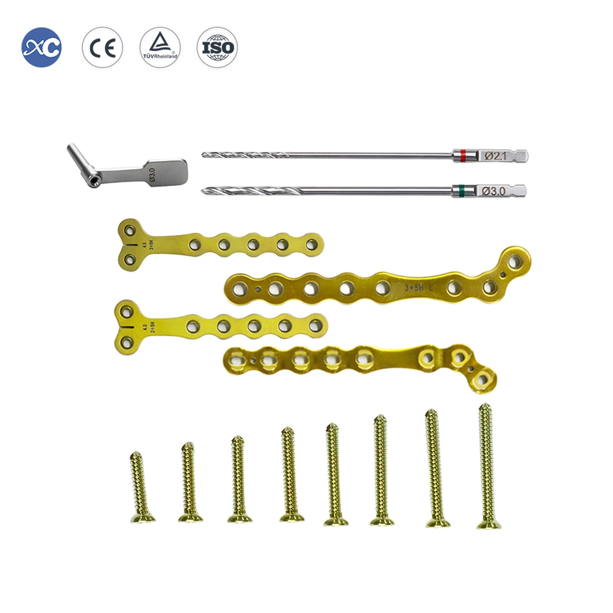 Veterinary Bone Plating System 4.0mm ALPS Advanced Locking Plate Instrument Set - xcvet.com