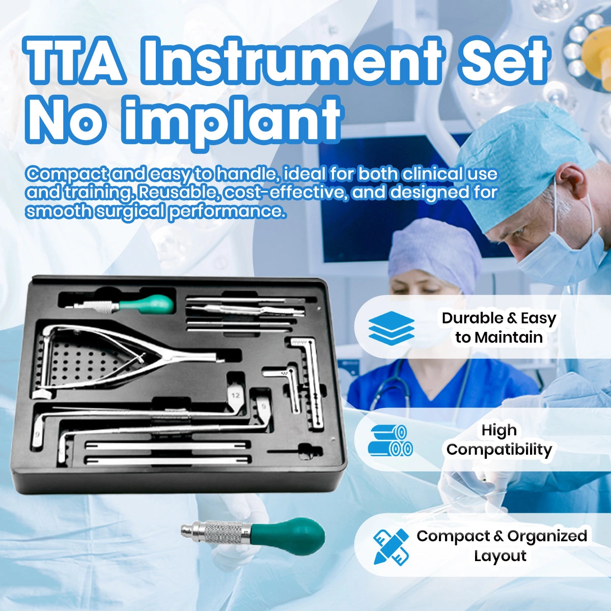 Veterinary Tibial Tuberosity Advancement TTA Surgical Instrument Set – No Implant - xcvet.com