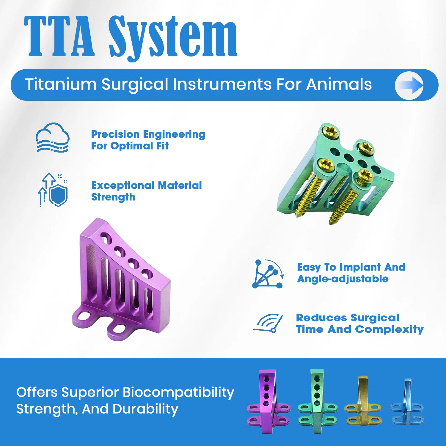 Titanium TTA Cage Implant for Small Animal ACL Repair – Precision CNC Machining - xcvet.com