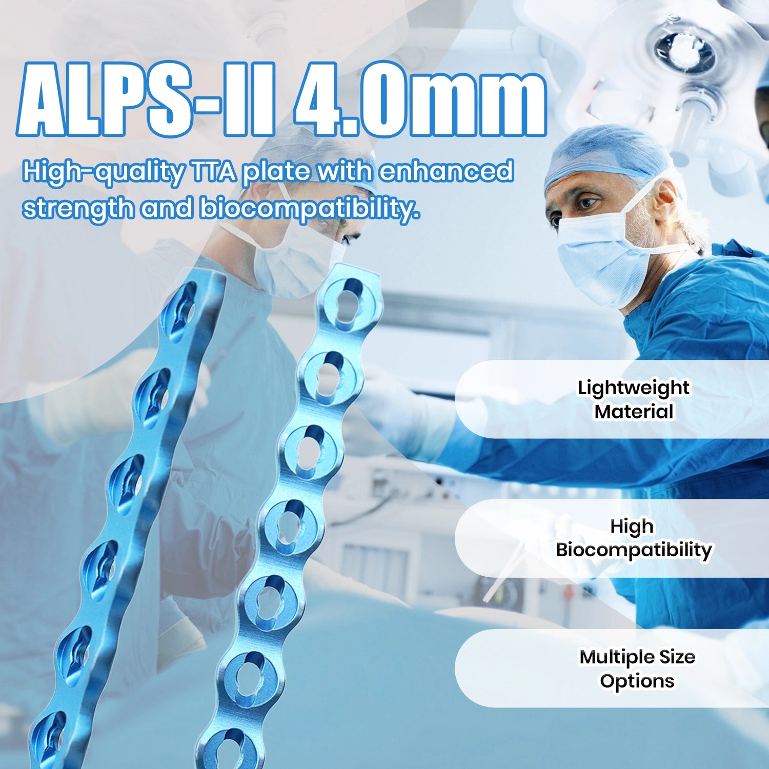 Veterinary 4.0mm ALPS-II Locking Plate for Small Animal Orthopedic Procedures - xcvet.com