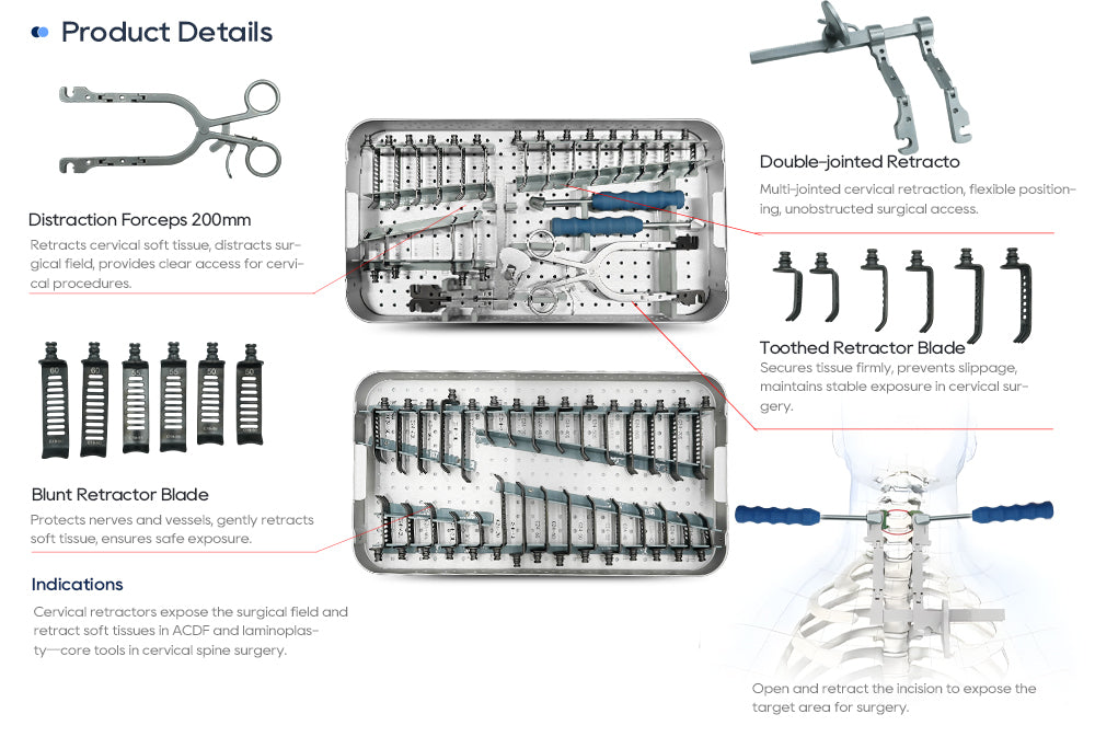 Cervical Retractor Instrument Set