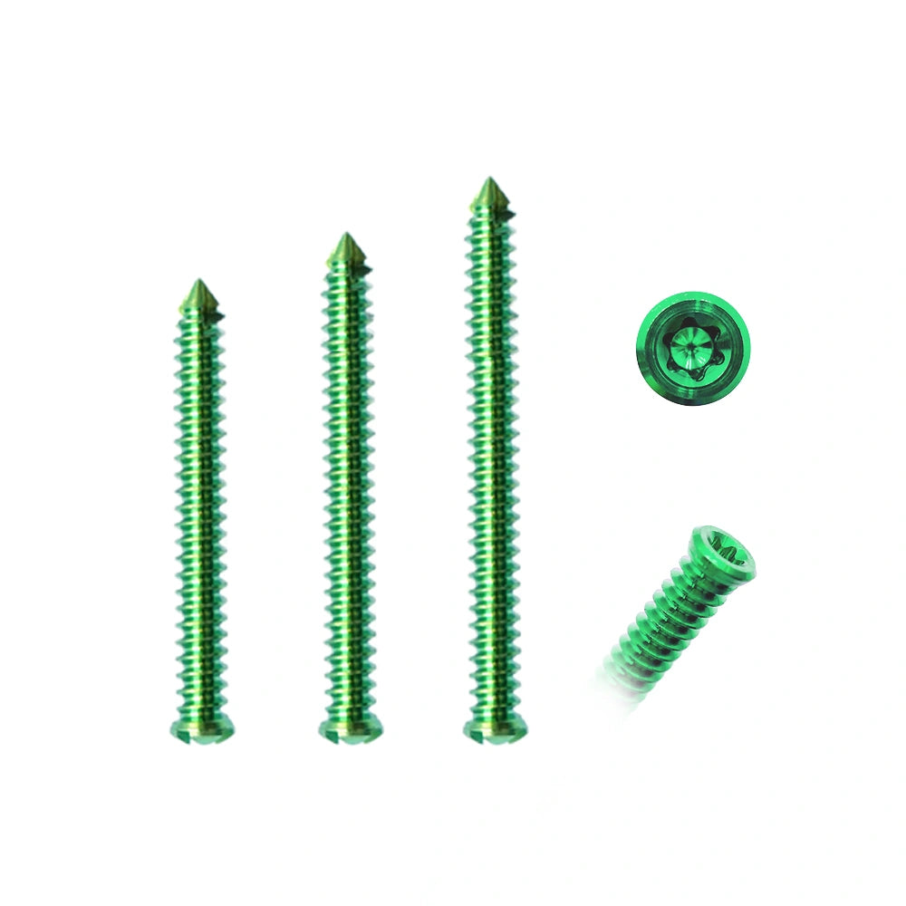 Veterinary Titanium Alloy 1.6mm Stem Locking Screw for Veterinary Orthopedic Surgery