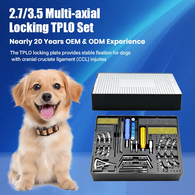 2.7/3.5mm Multi-Axial TPLO Implant Set（CCL Surgery）for Medium & Large Dogs