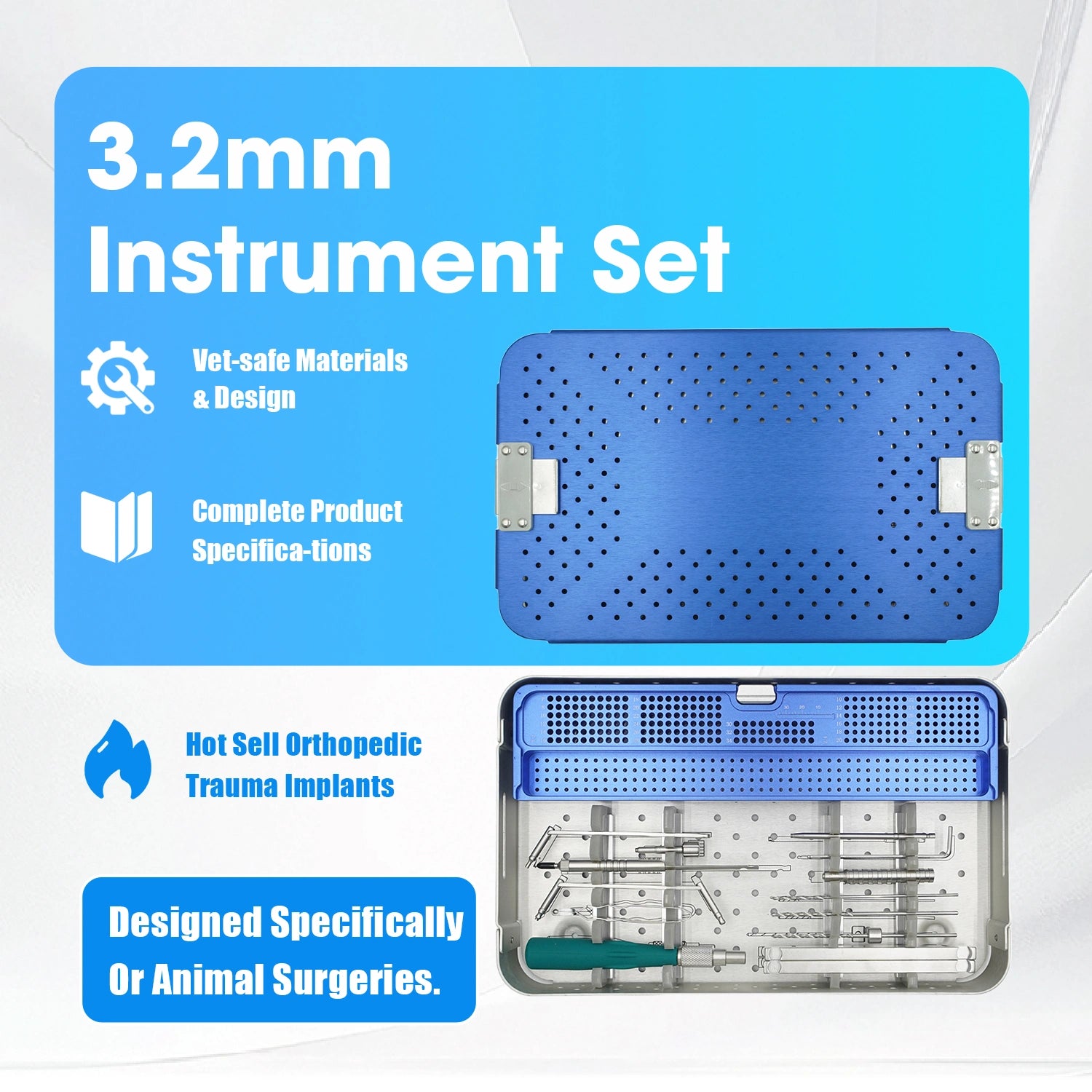 3.2mm Veterinary Orthopedic Surgery Instrument Set without Implant