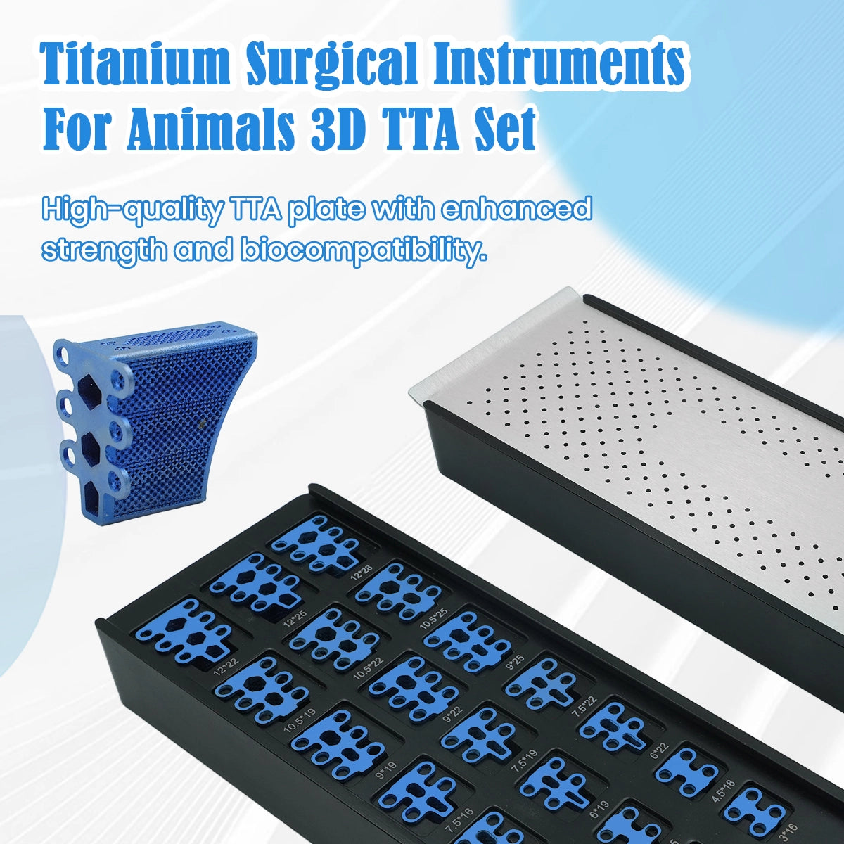 Veterinary Titanium TTA Cage Instrument Kit Rapid Orthopedic Implant for Canine Surgery