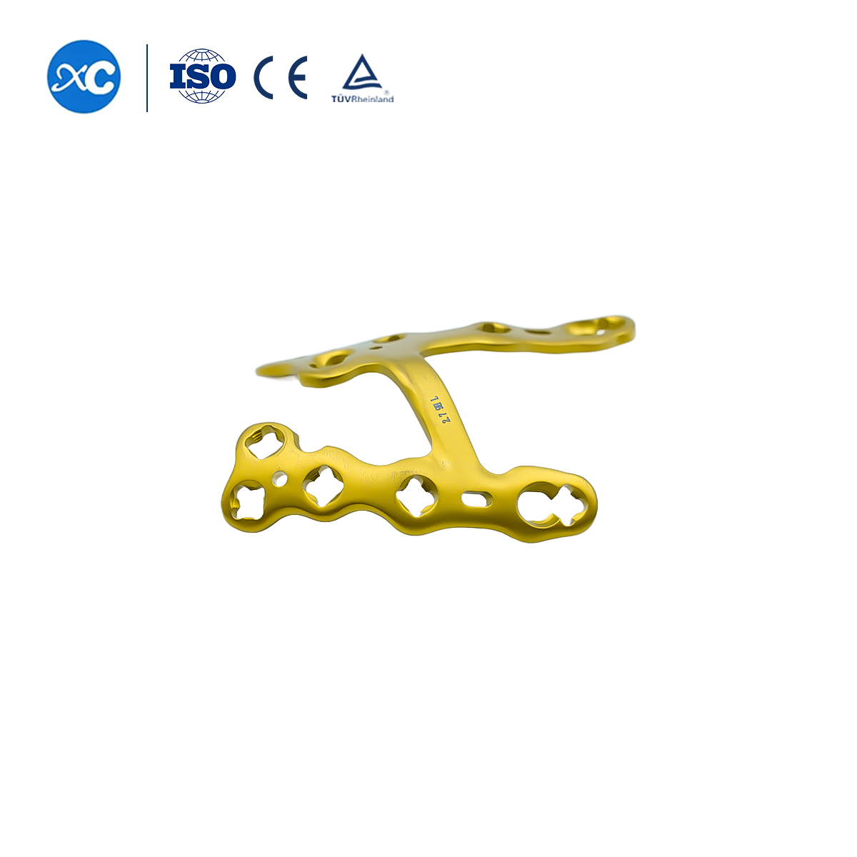 First and second metatarsal cuneiform joint fusion plate Multiaxial
