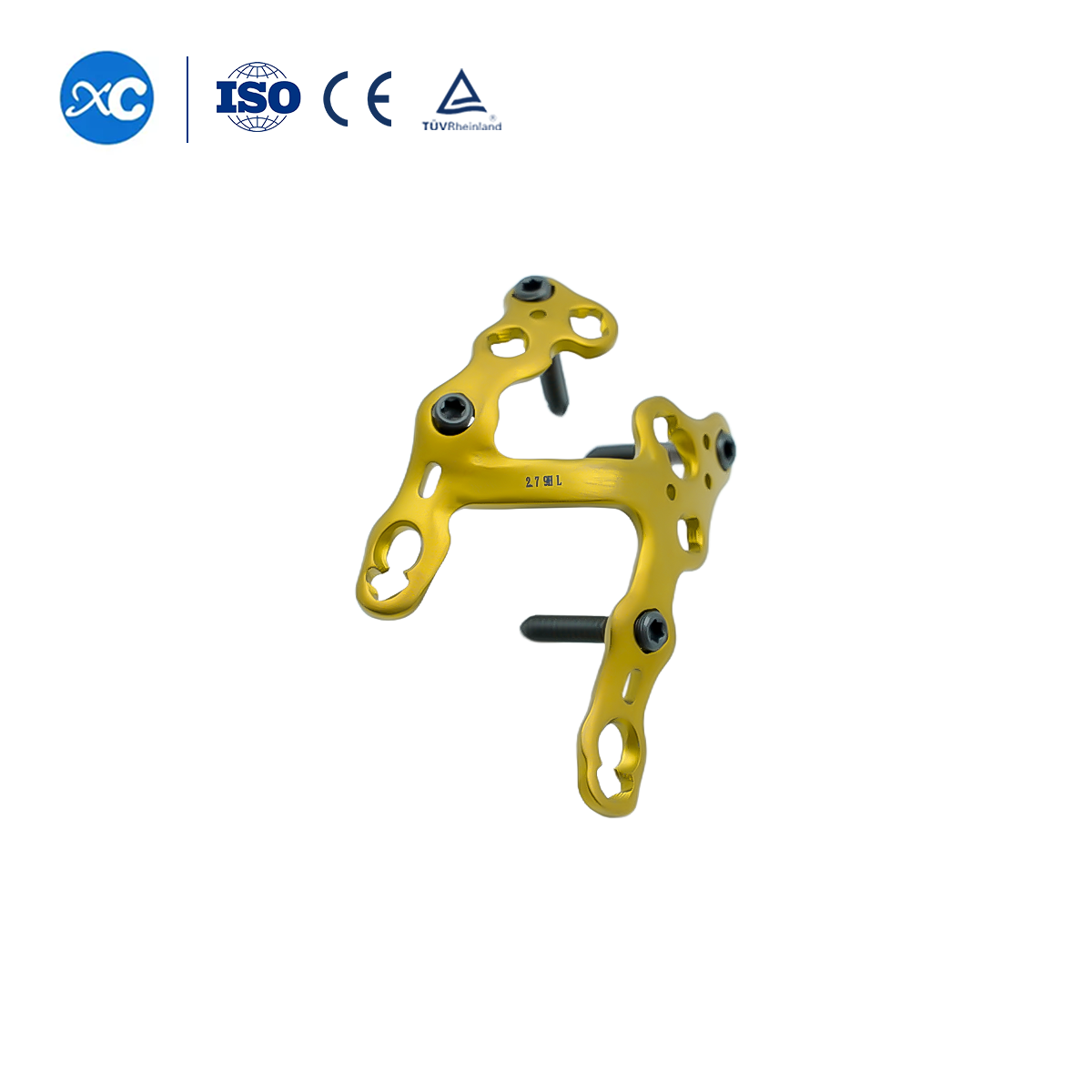 First and second metatarsal cuneiform joint fusion plate Multiaxial
