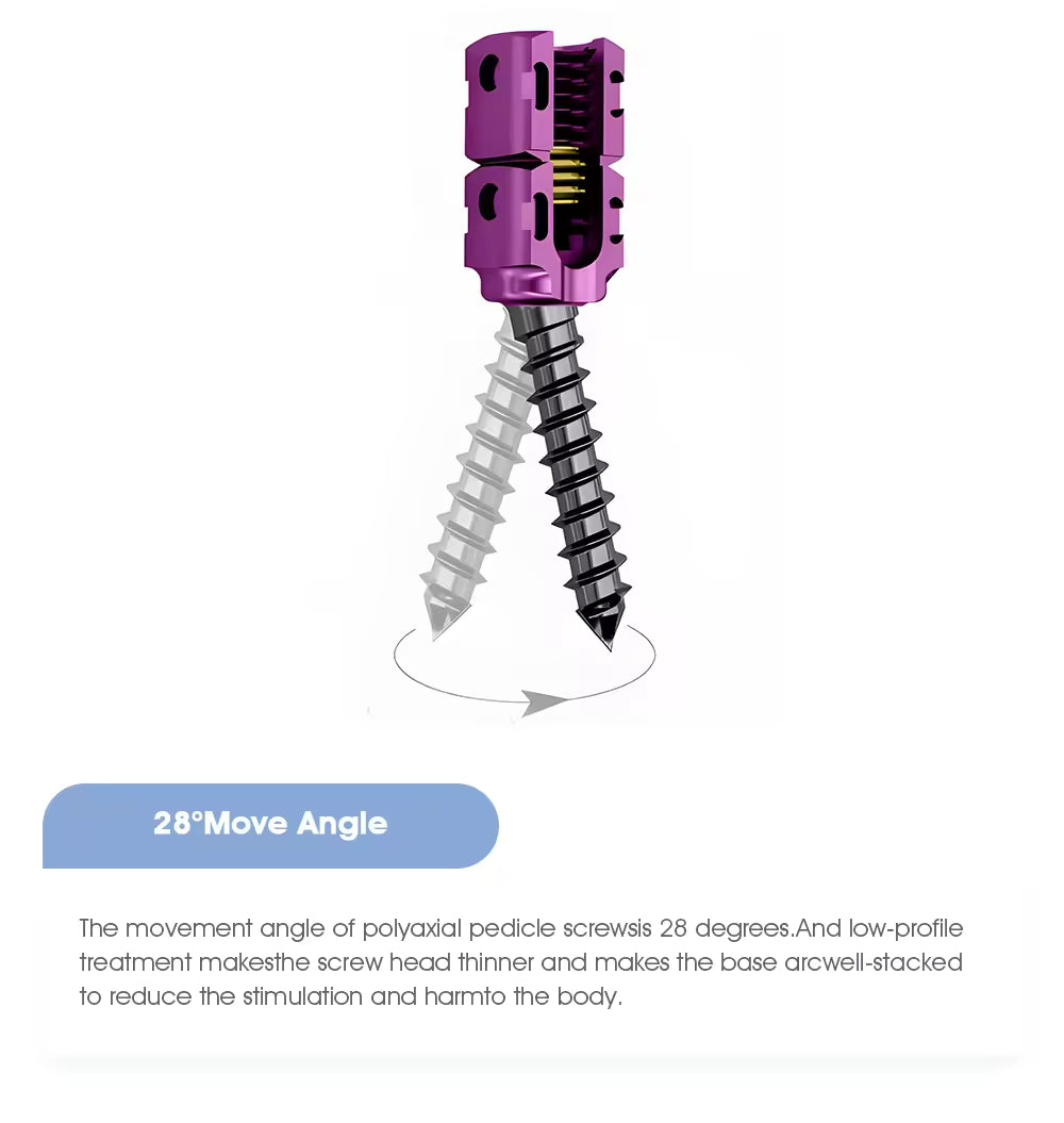 Spinal Pedicle Screw System (6.0mm System) Monoaxial Pedicle Screw
