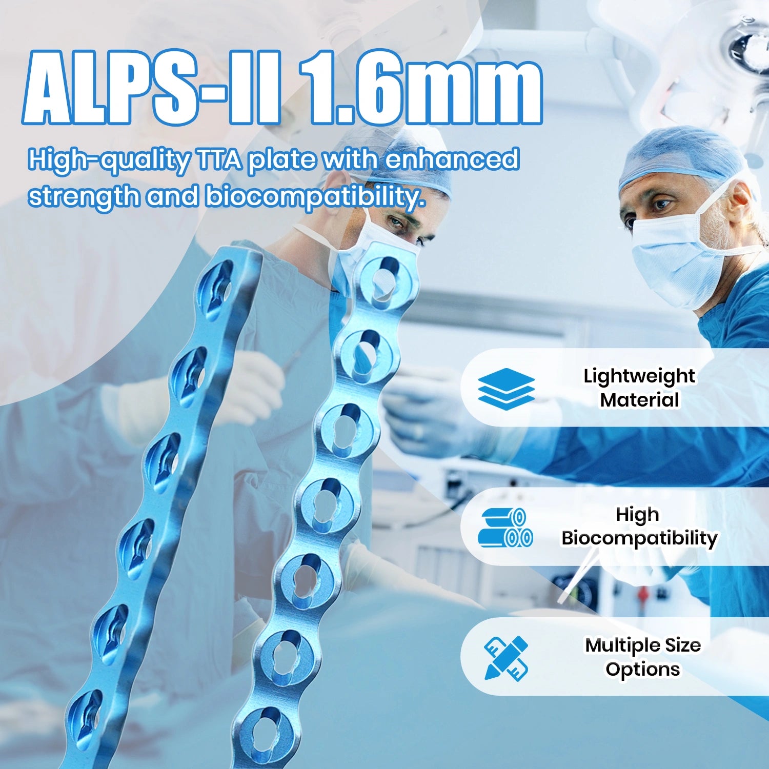 Veterinary Orthopedics ALPS-II 1.6mm Reliable Fracture Plate System - xcvet.com