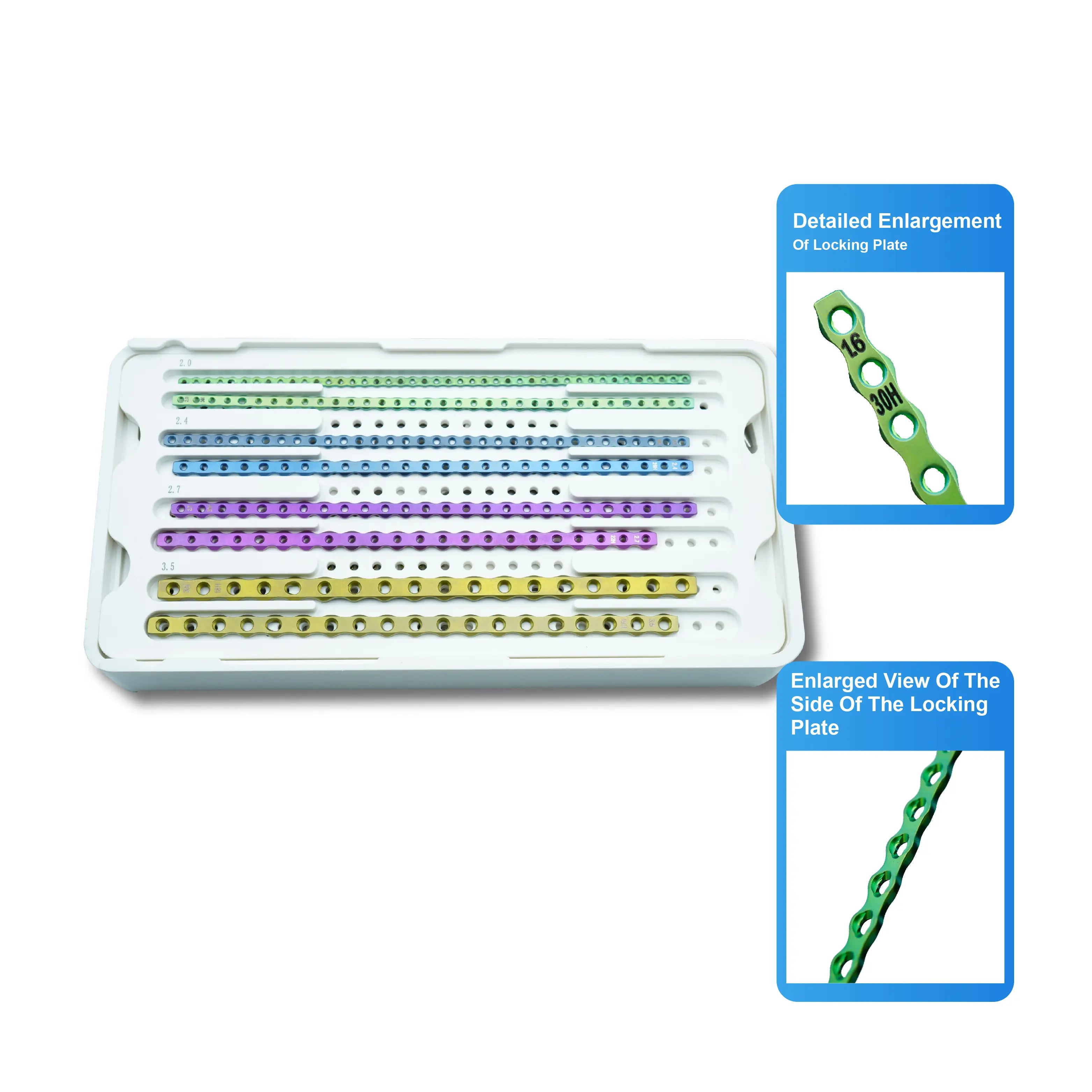 1.6mm Titanium ALPS Bone Plate for Fracture Fixation