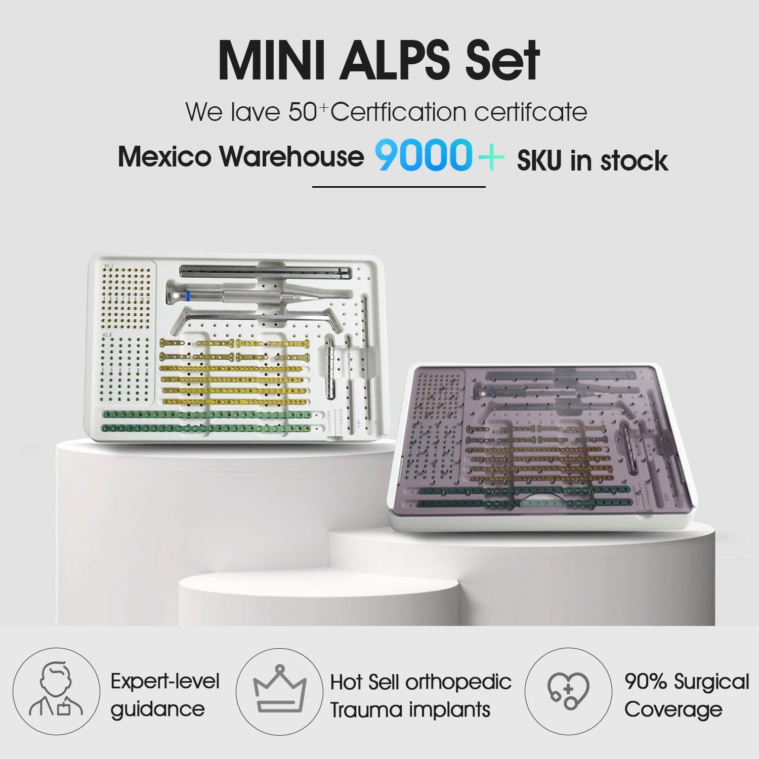 Veterinary ALPS Mini Locking Plate System With 1.6mm Stem Locking Screw