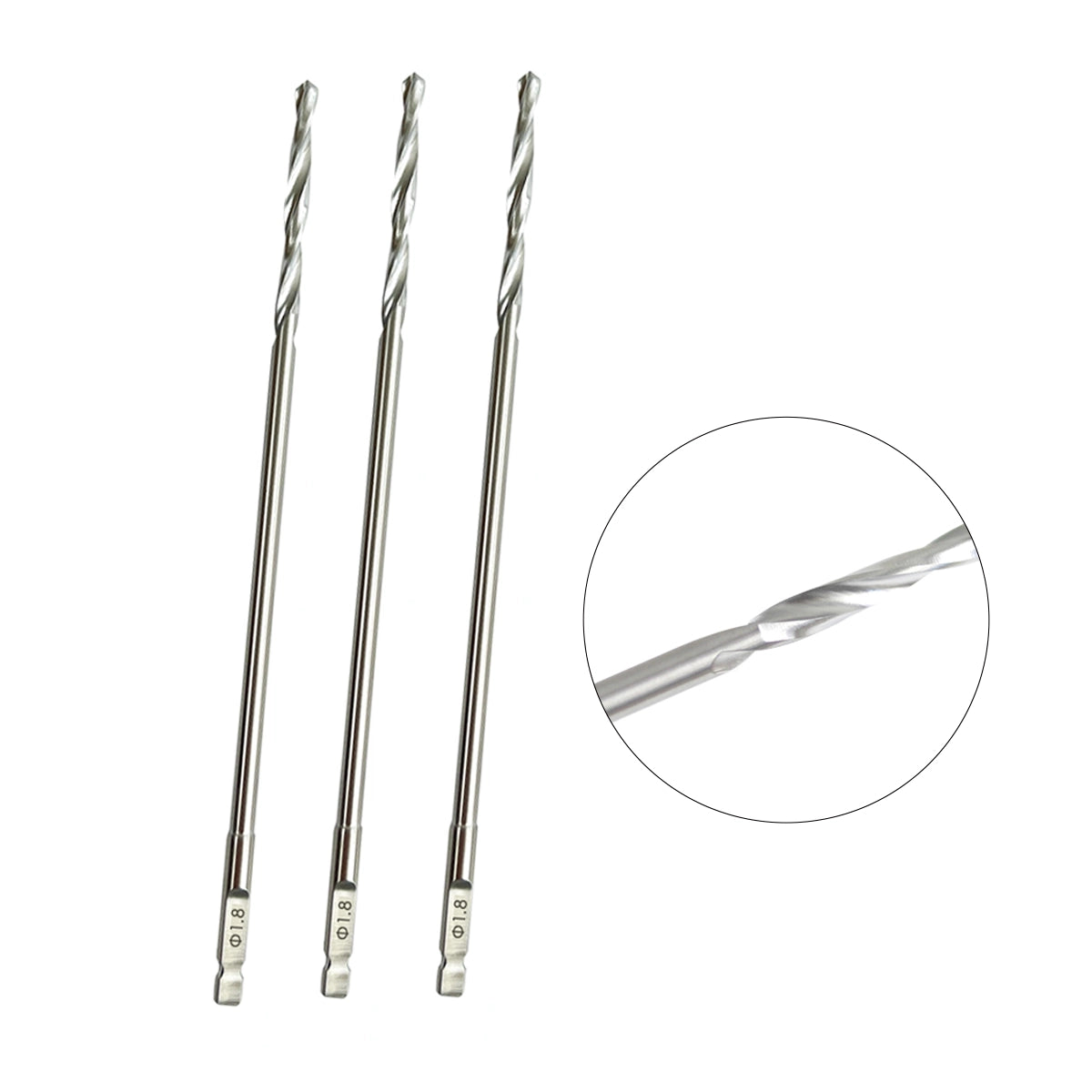 Canine AO Quick Coupling Drill Bit 0.8–3.2mm for Veterinary Orthopedic Procedures