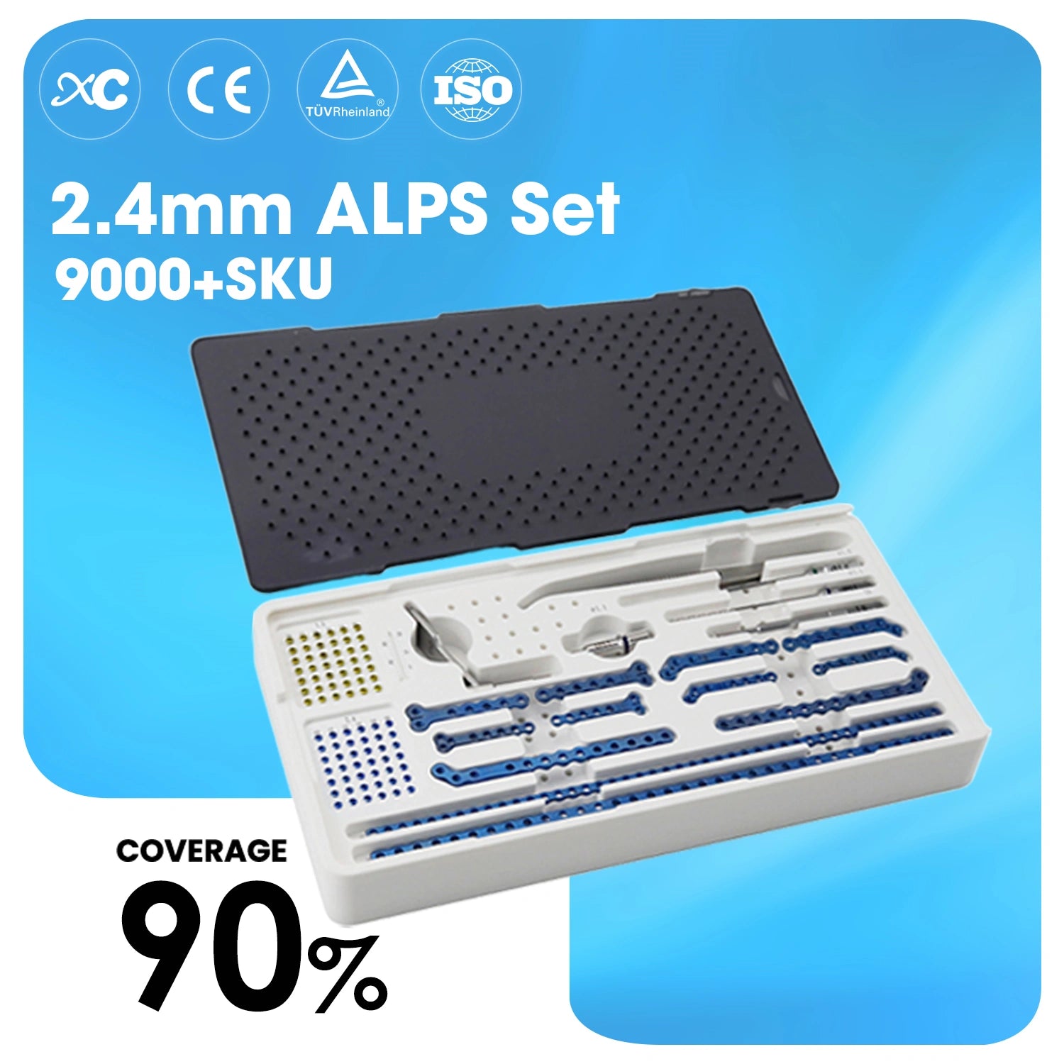 ALPS Titanium 2.4mm Veterinary Orthopedic Biocompatible Instrument Set