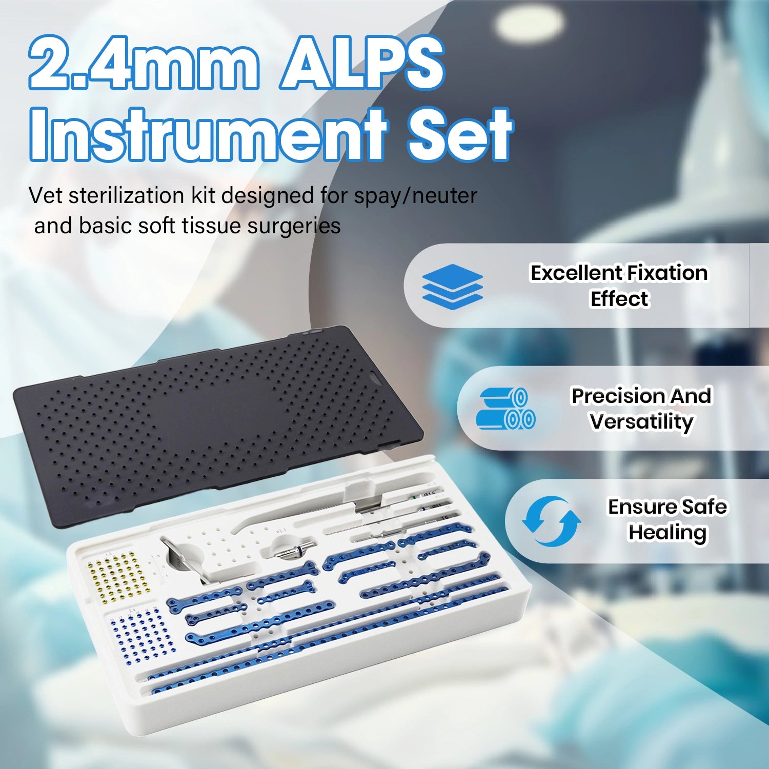 2.4mm ALPS Animal Surgery Biocompatible Orthopedic Instrument Set