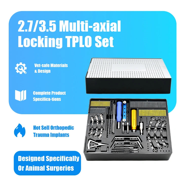 2.7/3.5mm Multi-Axial TPLO Implant Set（CCL Surgery）for Medium & Large Dogs
