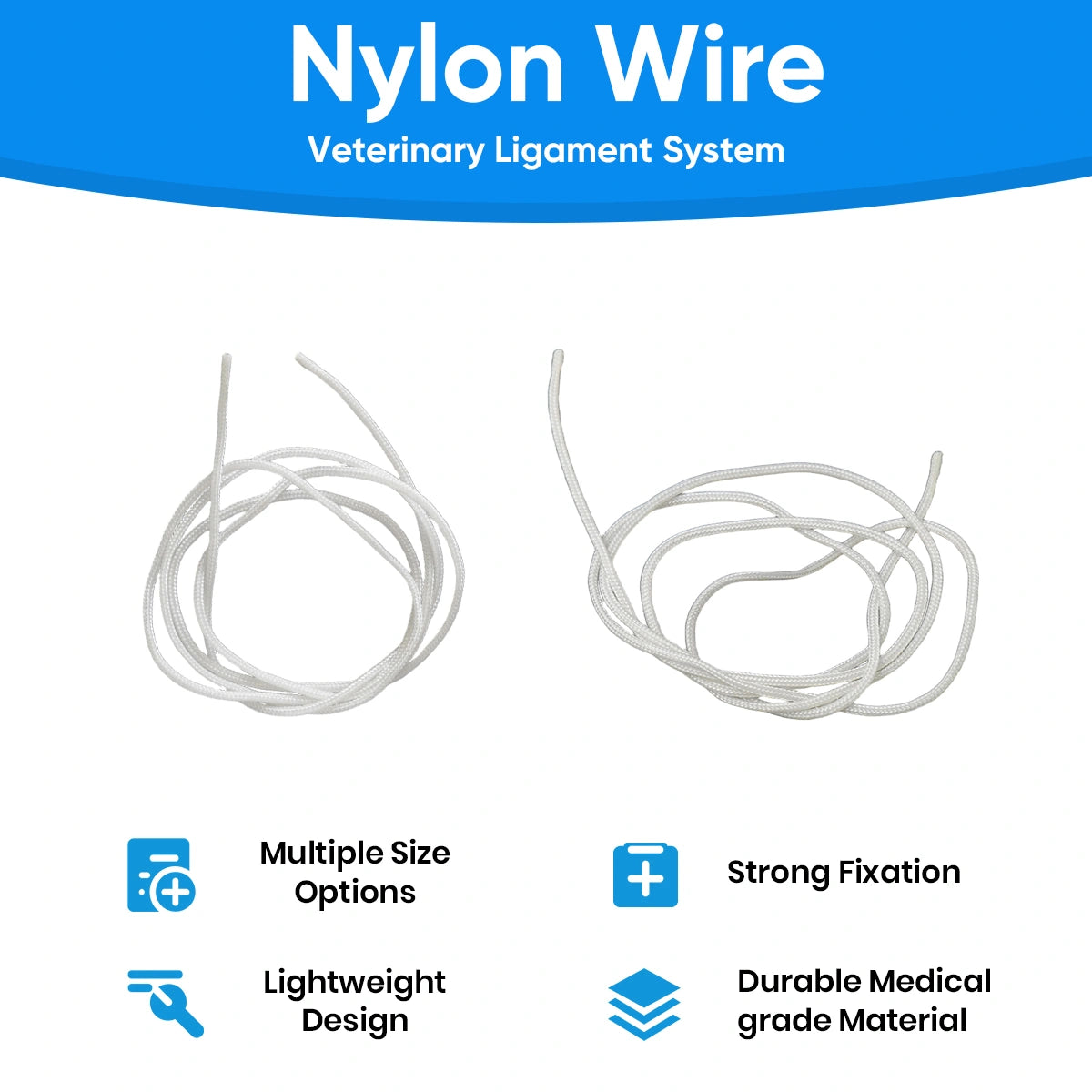 Veterinary Suture System Nylon Filament for Use with Button Suture Anchors
