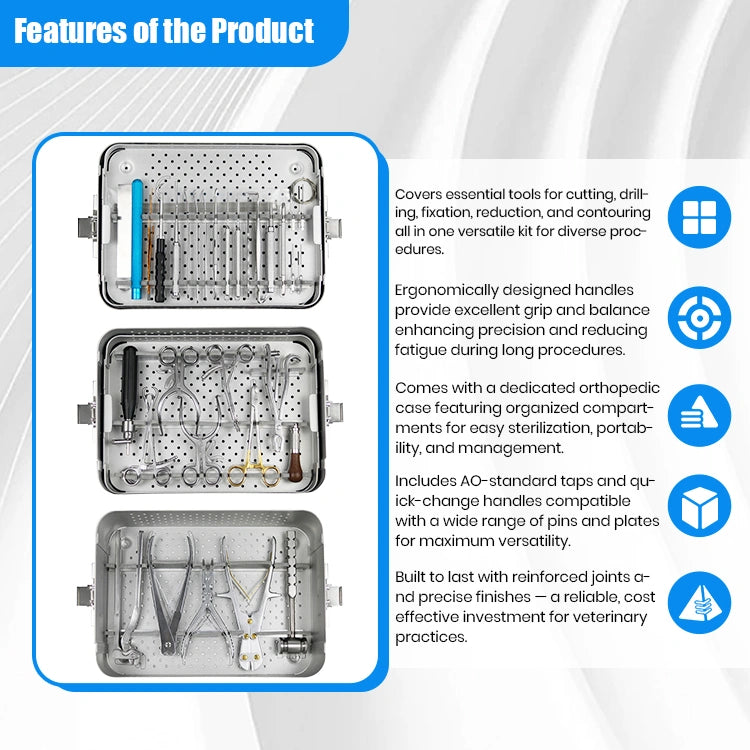 Veterinary Trauma Surgery Basic Set  Student Starter Set Premium Stainless Steel
