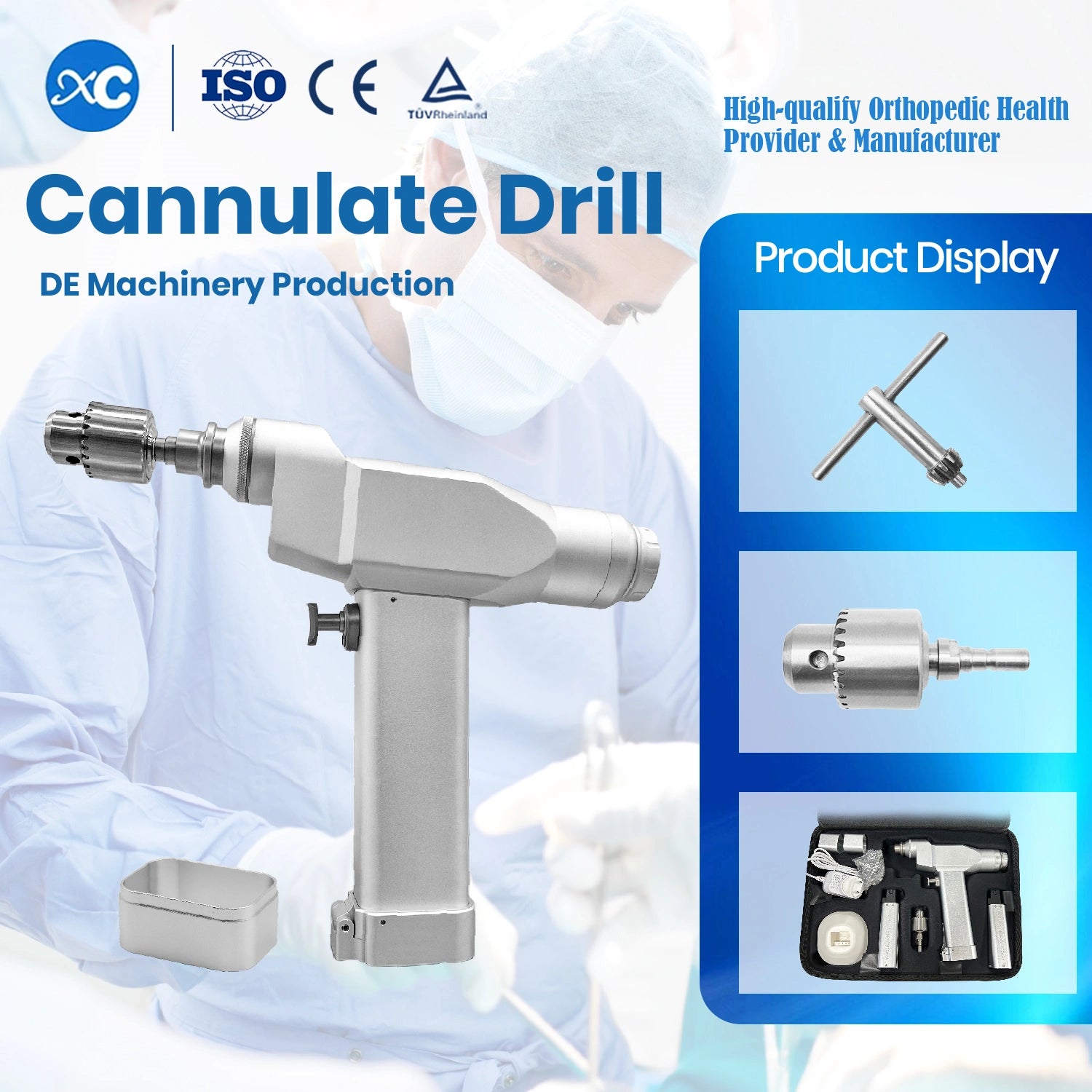 Veterinary Orthopedic Lithium Battery Cannulated Drill for Small Bone Surgery