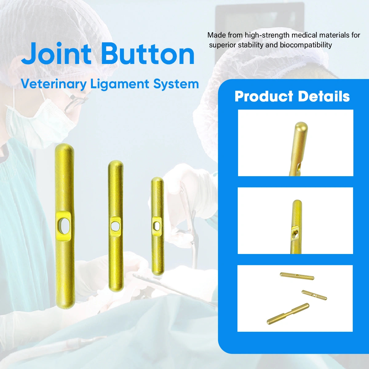 Joint Bone Button for Animal Orthopedic & Sports Medicine Surgery