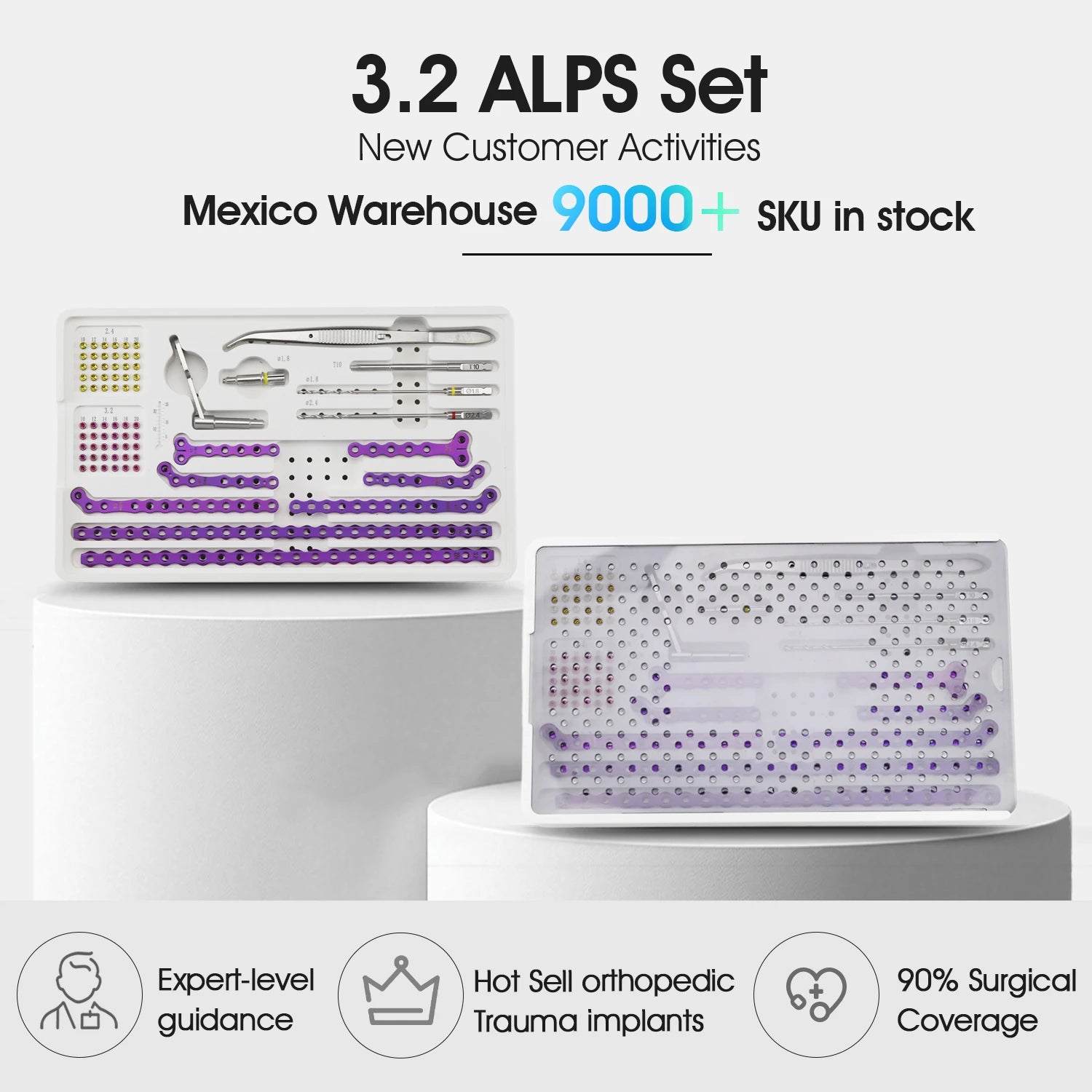 XC VET 3.2mm ALPS Veterinary Titanium Instrument Set Best Veterinary Bone Plate Brands