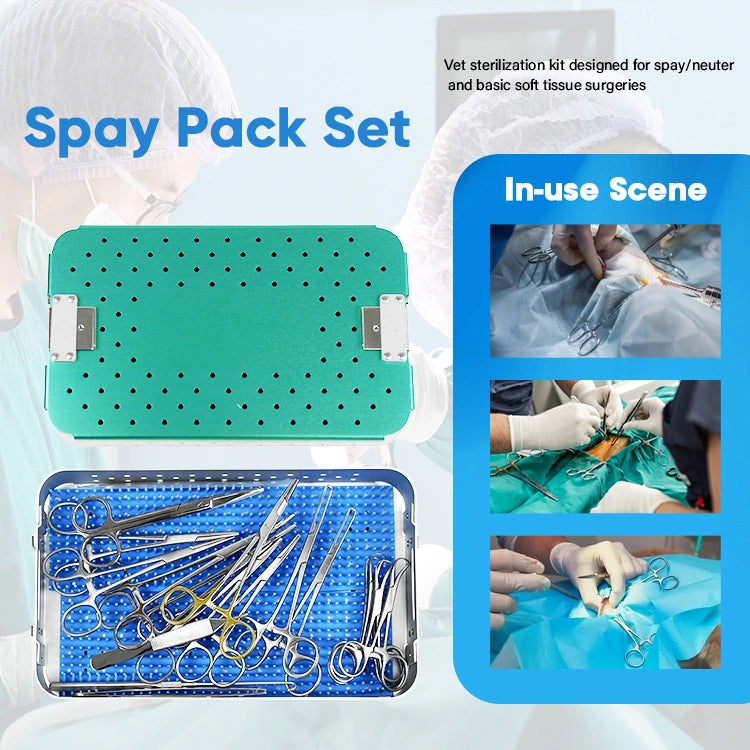 Veterinary Canine Spay & Orthopedic Instrument Set with Surgical-Grade Materials