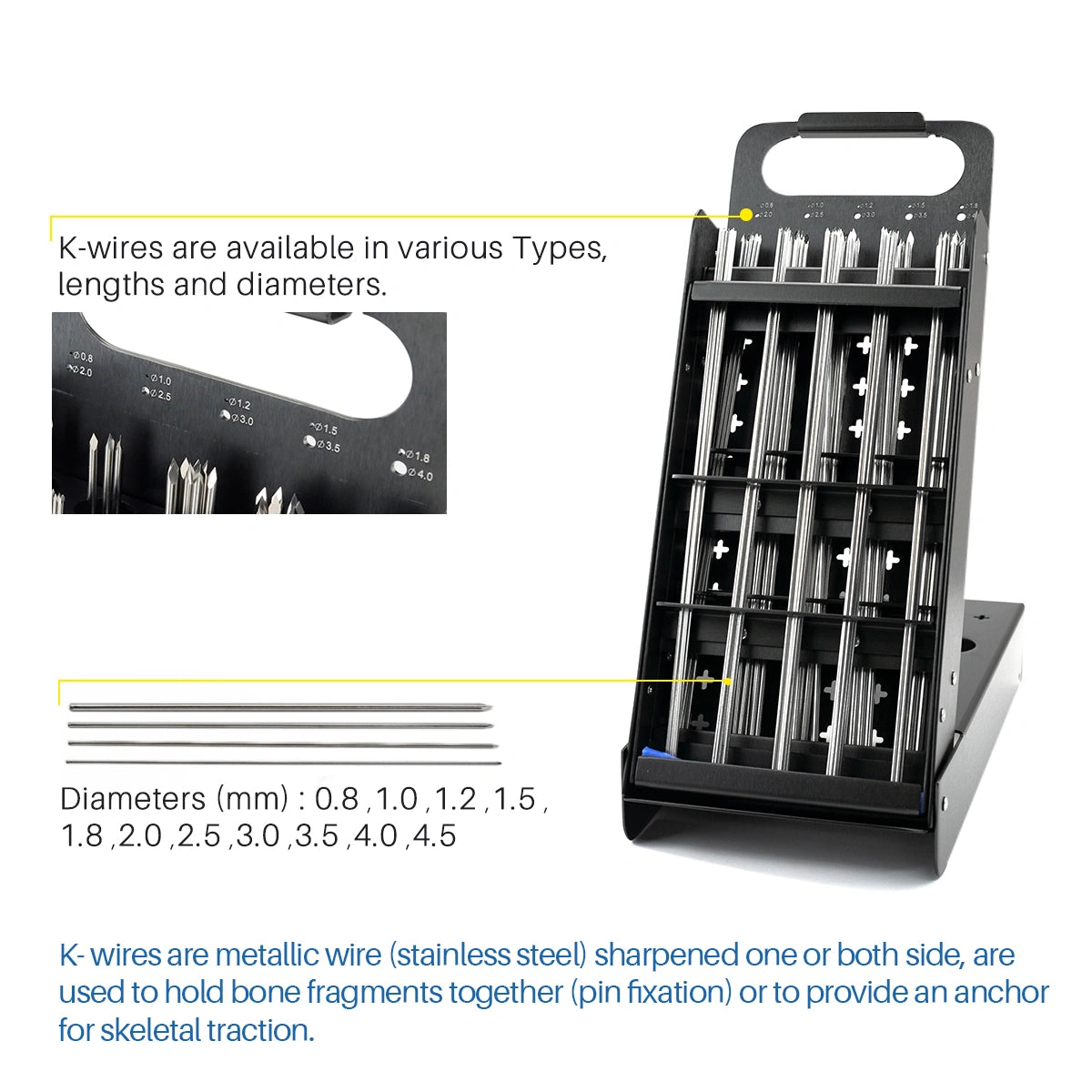 Medical Surgical Veterinary Aluminium Material Racks Sterilization Box K Wire