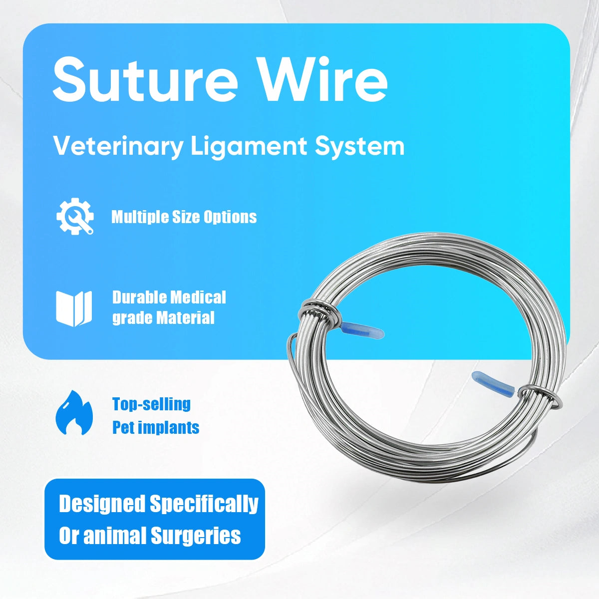 Knot-Resistant Suture Wire for Dog Sports Medicine Orthopedic Surgery