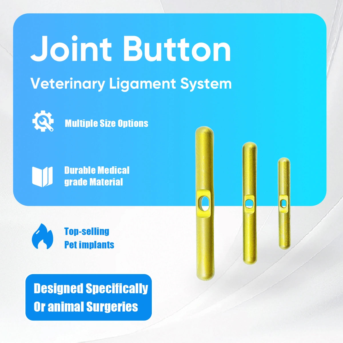Joint Bone Button for Animal Orthopedic & Sports Medicine Surgery