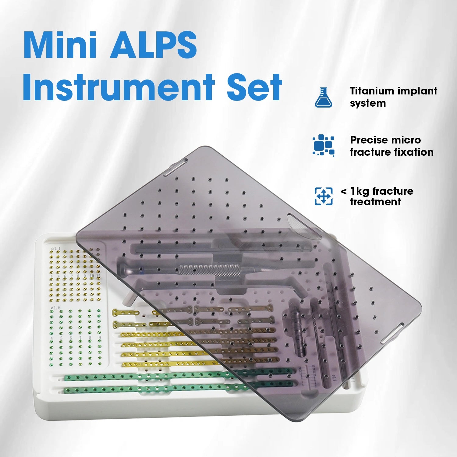 Veterinary ALPS Mini Locking Plate System With 1.6mm Stem Locking Screw