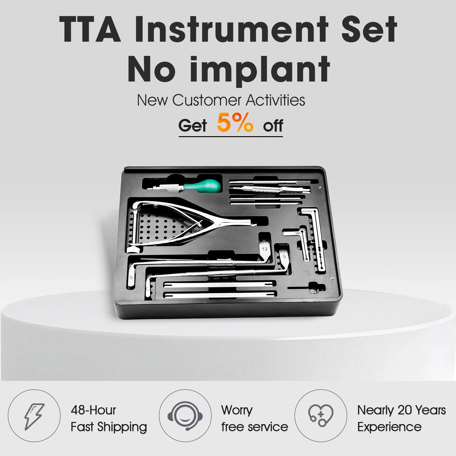 Veterinary Tibial Tuberosity Advancement TTA Surgical Instrument Set – No Implant