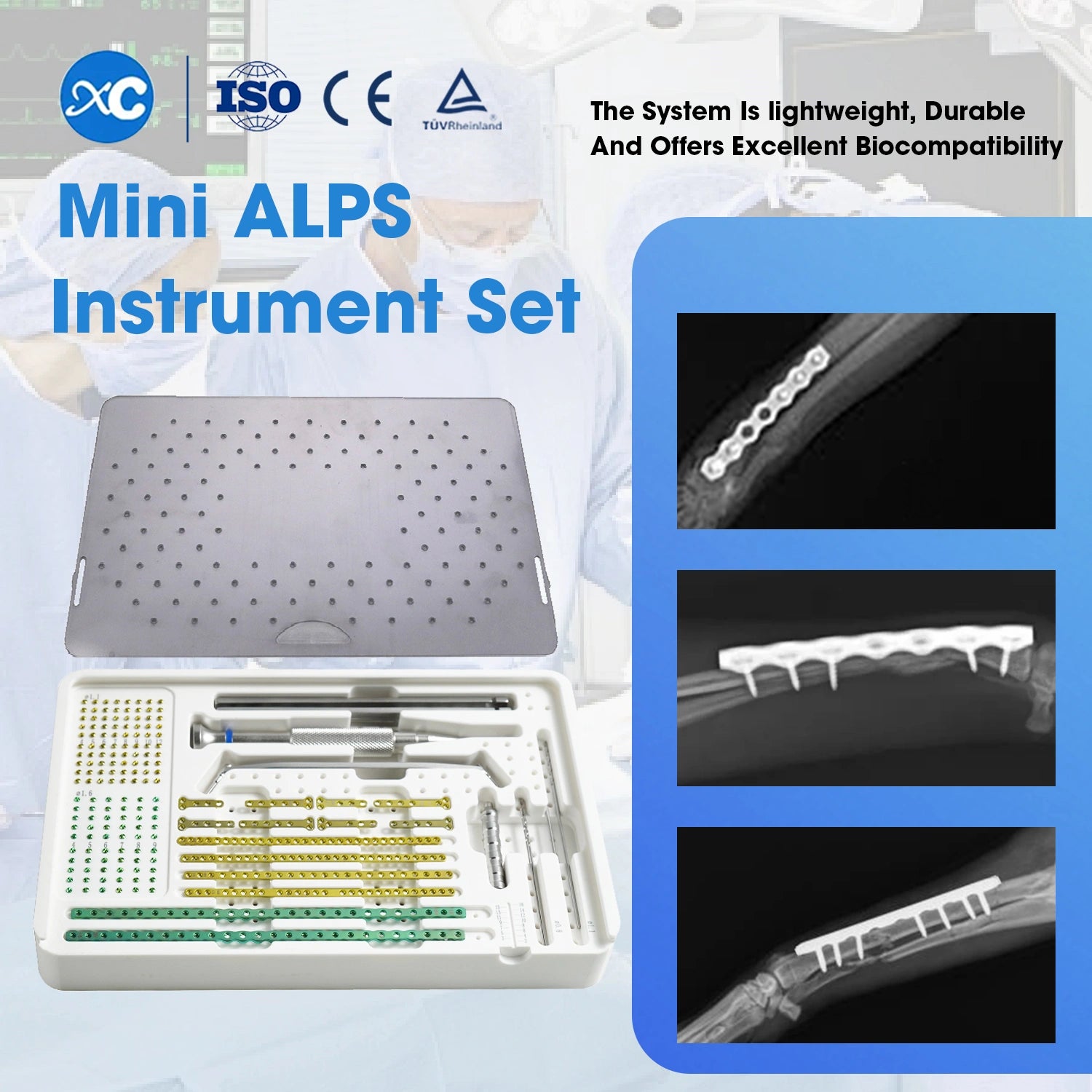 Veterinary ALPS Mini Locking Plate System With 1.6mm Stem Locking Screw