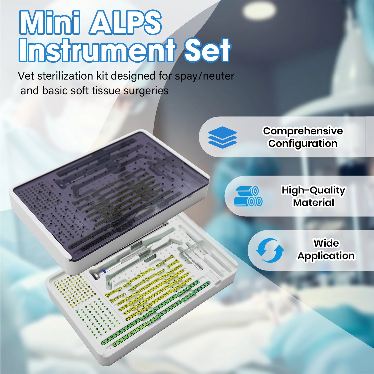 Veterinary ALPS Mini Locking Plate System With 1.6mm Stem Locking Screw