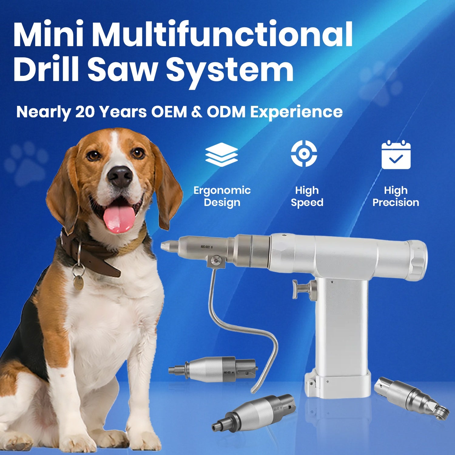 Veterinary Mini Multi-functional Electric Drill System for Small Animal Bone Surgery