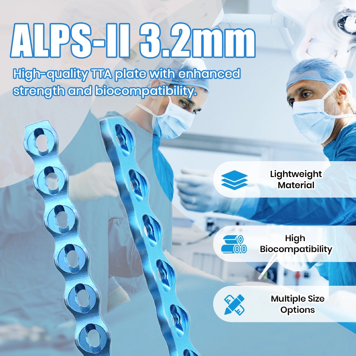 Veterinary 3.2mm ALPS-II Locking Plate for Small Animal Orthopedic Surgery