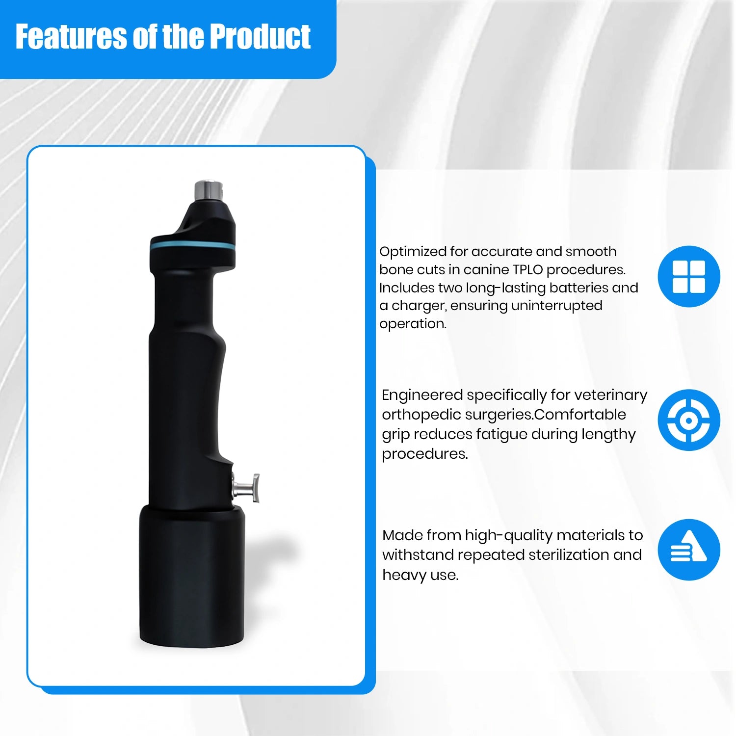 TPLO Saw Veterinary Orthopedic Surgical Instruments Animal Drill and Saw