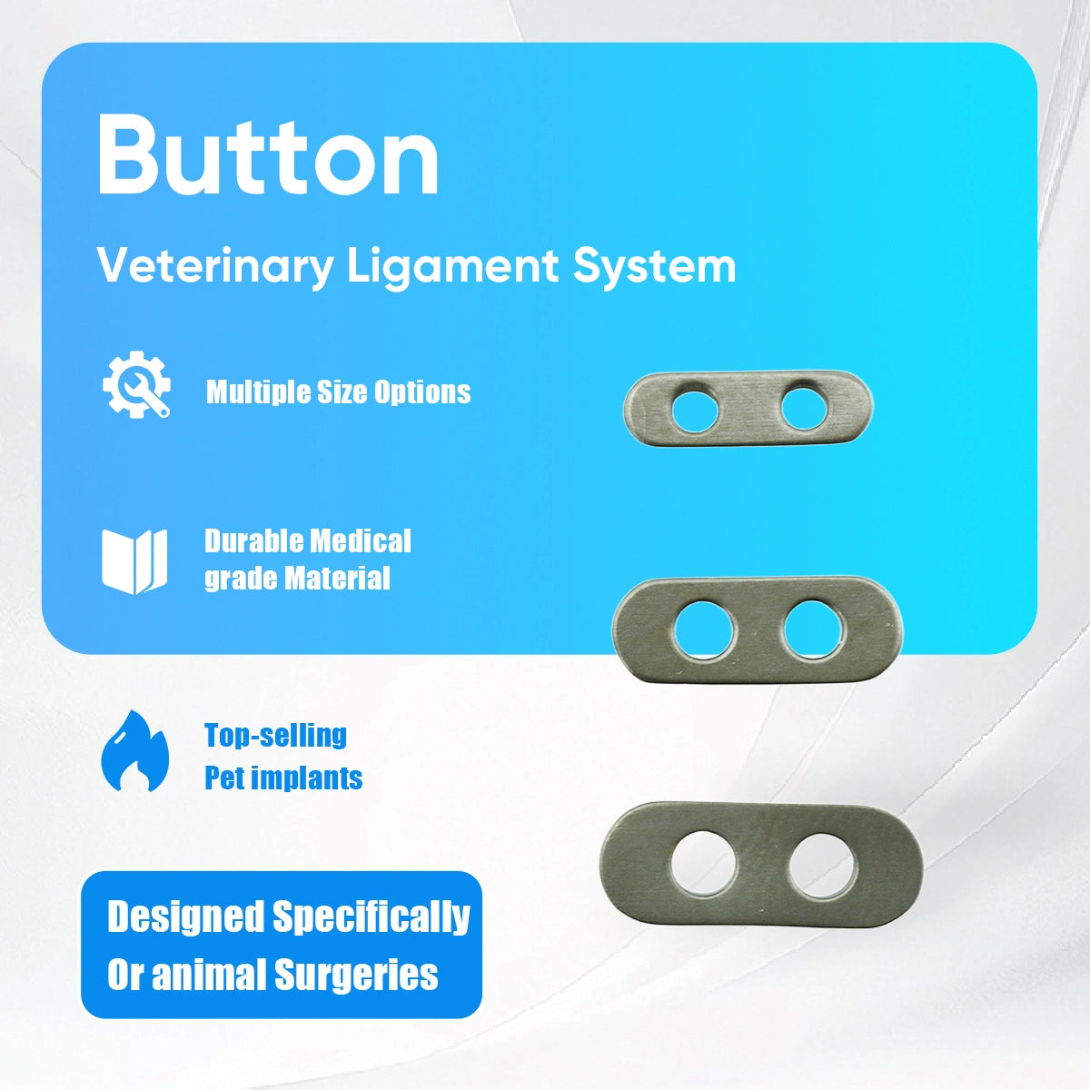 Veterinary Sports Medicine Orthopedic Implant with Joint Fixation Button