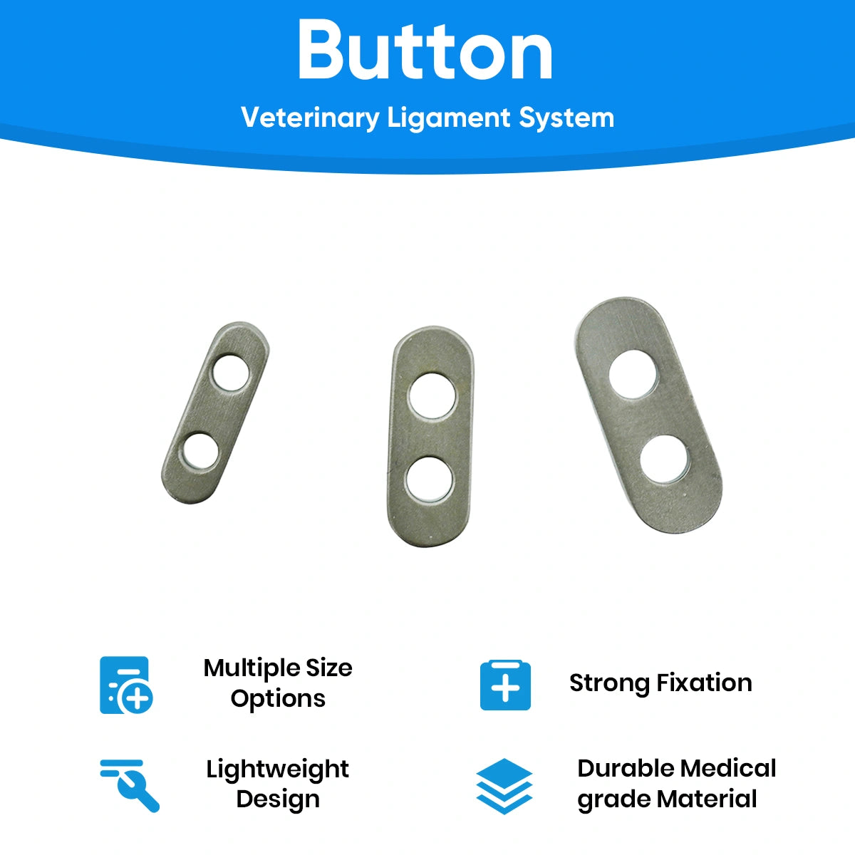 Veterinary Sports Medicine Orthopedic Implant with Joint Fixation Button