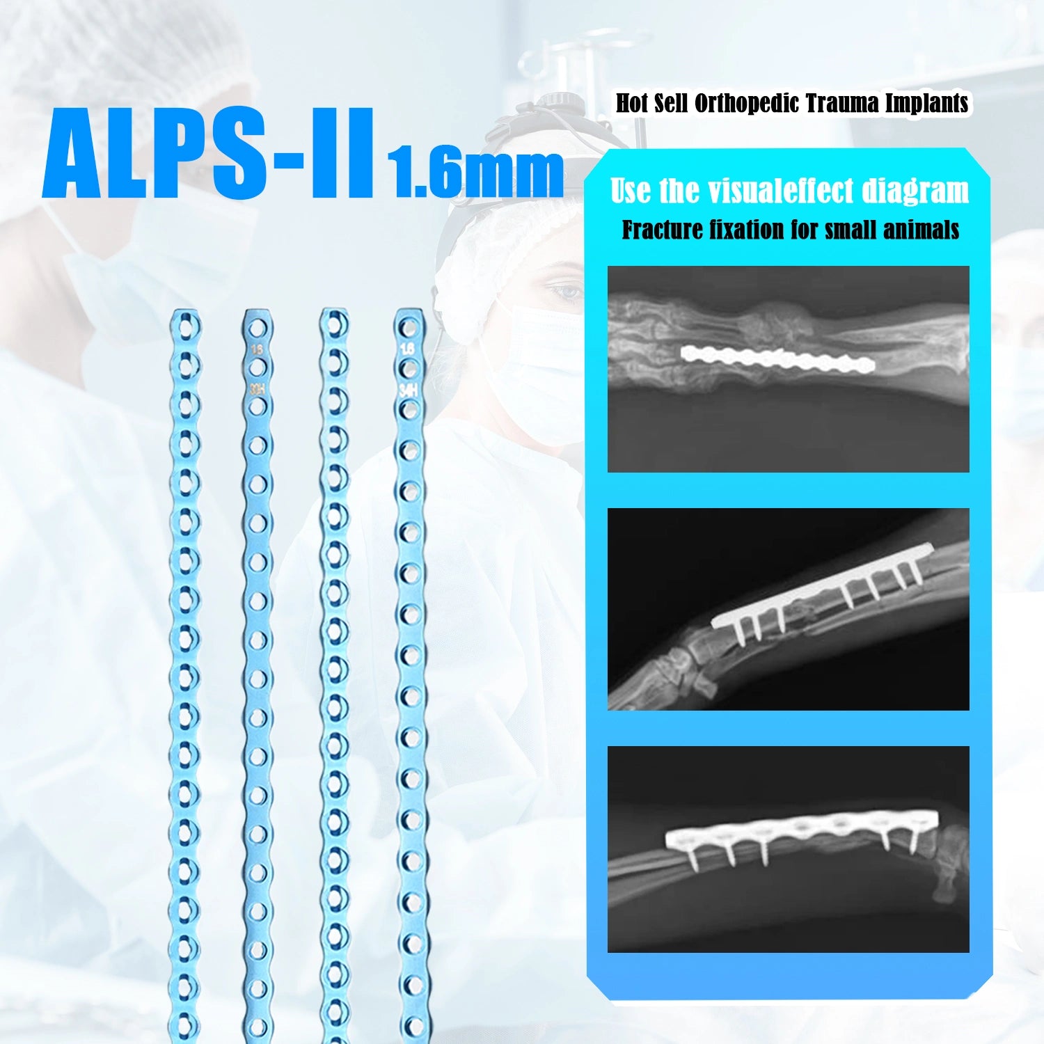 Veterinary Orthopedics ALPS-II 1.6mm Reliable Fracture Plate System - xcvet.com