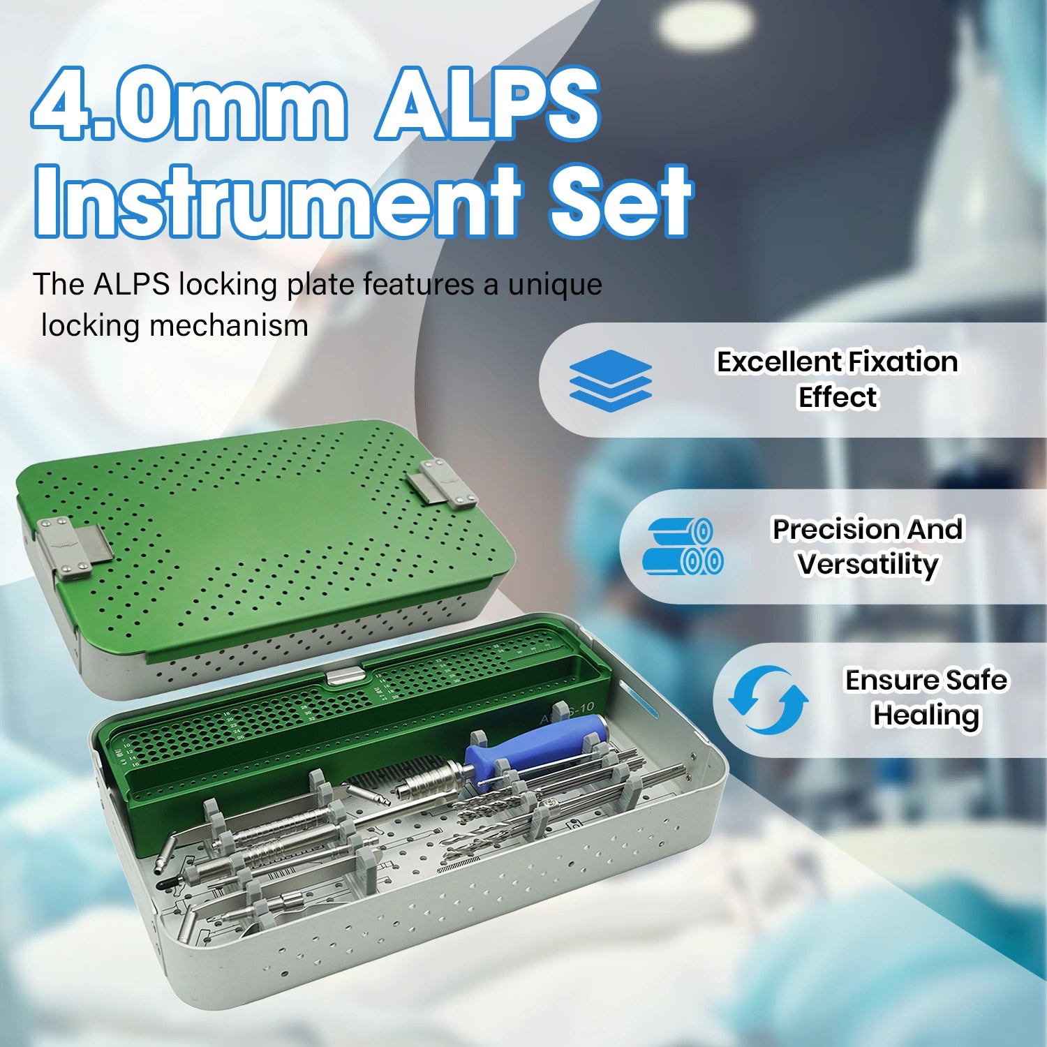 Veterinary 4.0mm Surgical Instrument Set Precision Tools Large Dog Clinical Use