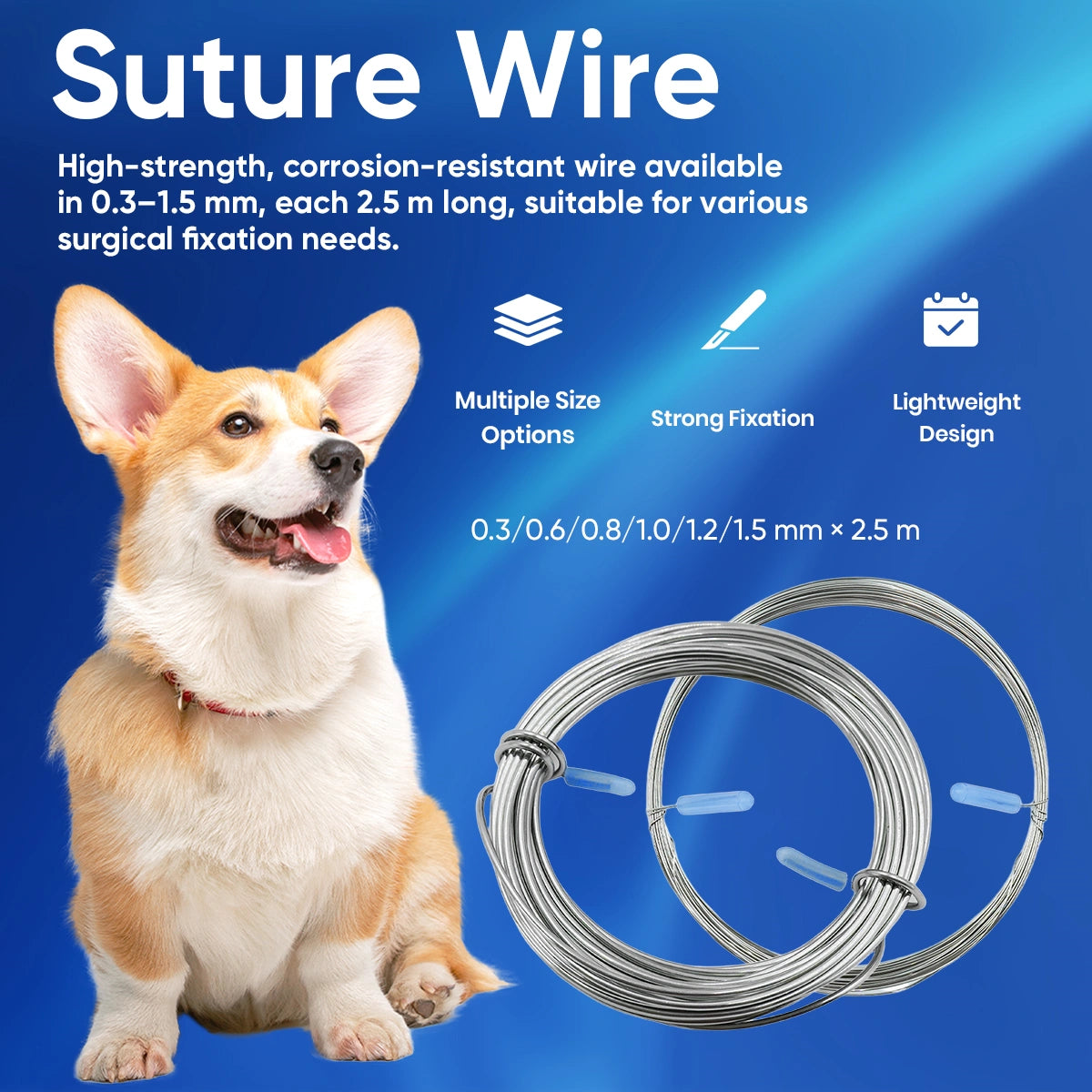 Knot-Resistant Suture Wire for Dog Sports Medicine Orthopedic Surgery