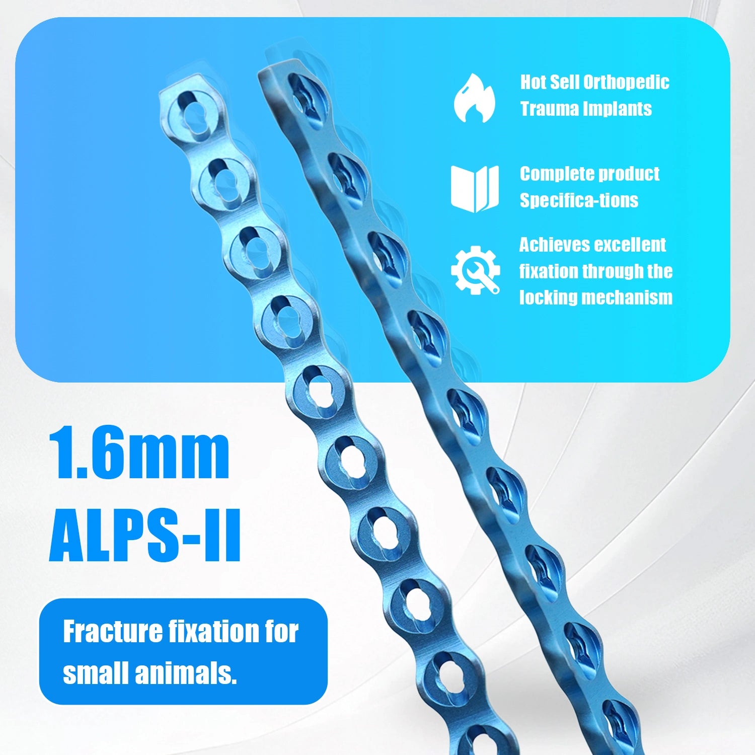 Best Sale Veterinary Orthopedic Surgery Bone Implants 2.4mm ALPS-II Locking Plate
