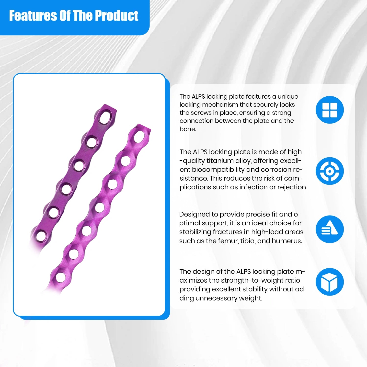 Veterinary 2.7mm AO Reconstruction Locking Plate Premium Ortho Implant - xcvet.com