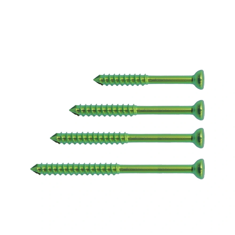 Orthopedic Veterinary 2.0mm Partial-Threaded Cancellous Titanium Screw for Small Animal Orthopedic Fixation