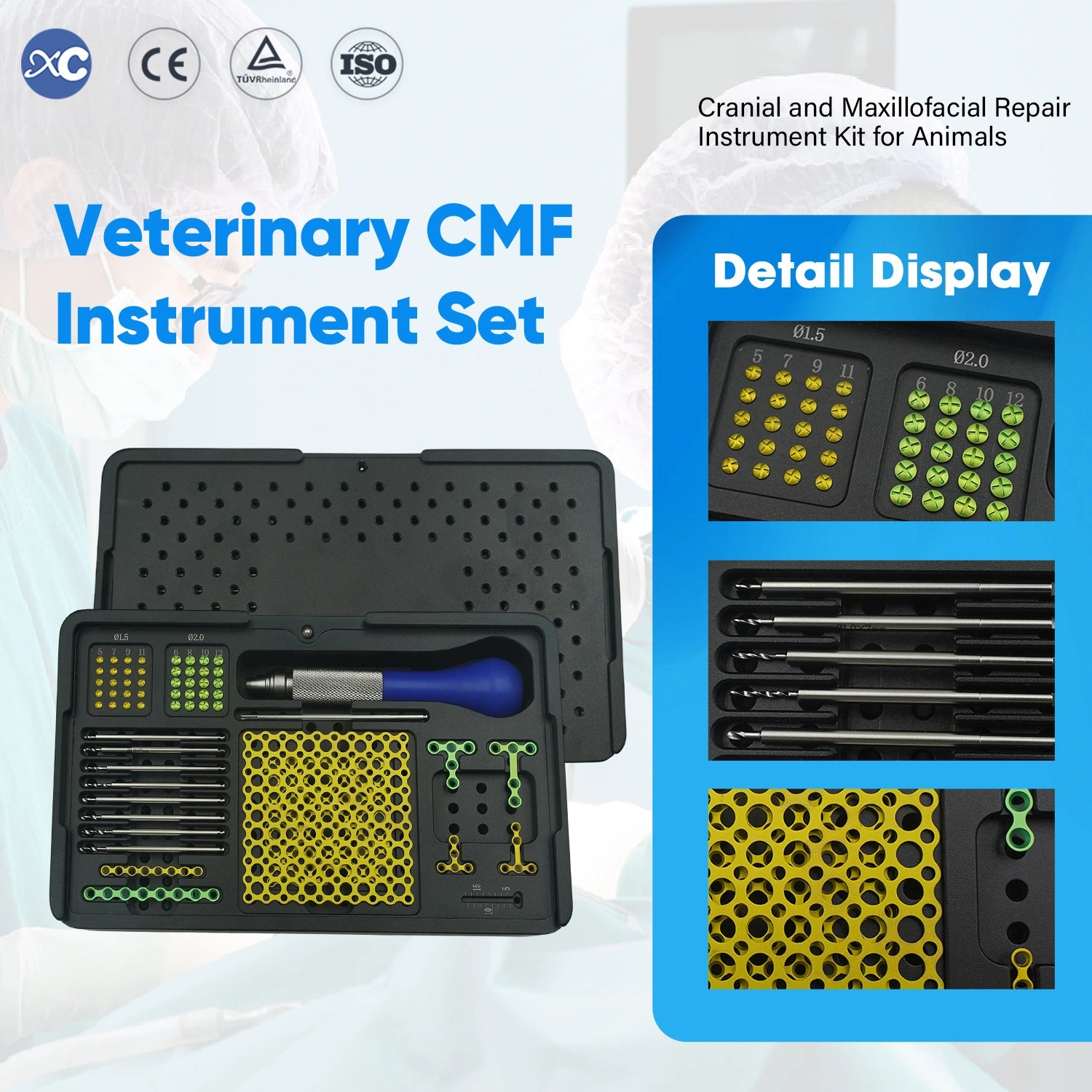 TC4 Veterinary CMF (Maxillofacial) Instrument Set for Minimally Invasive Surgery