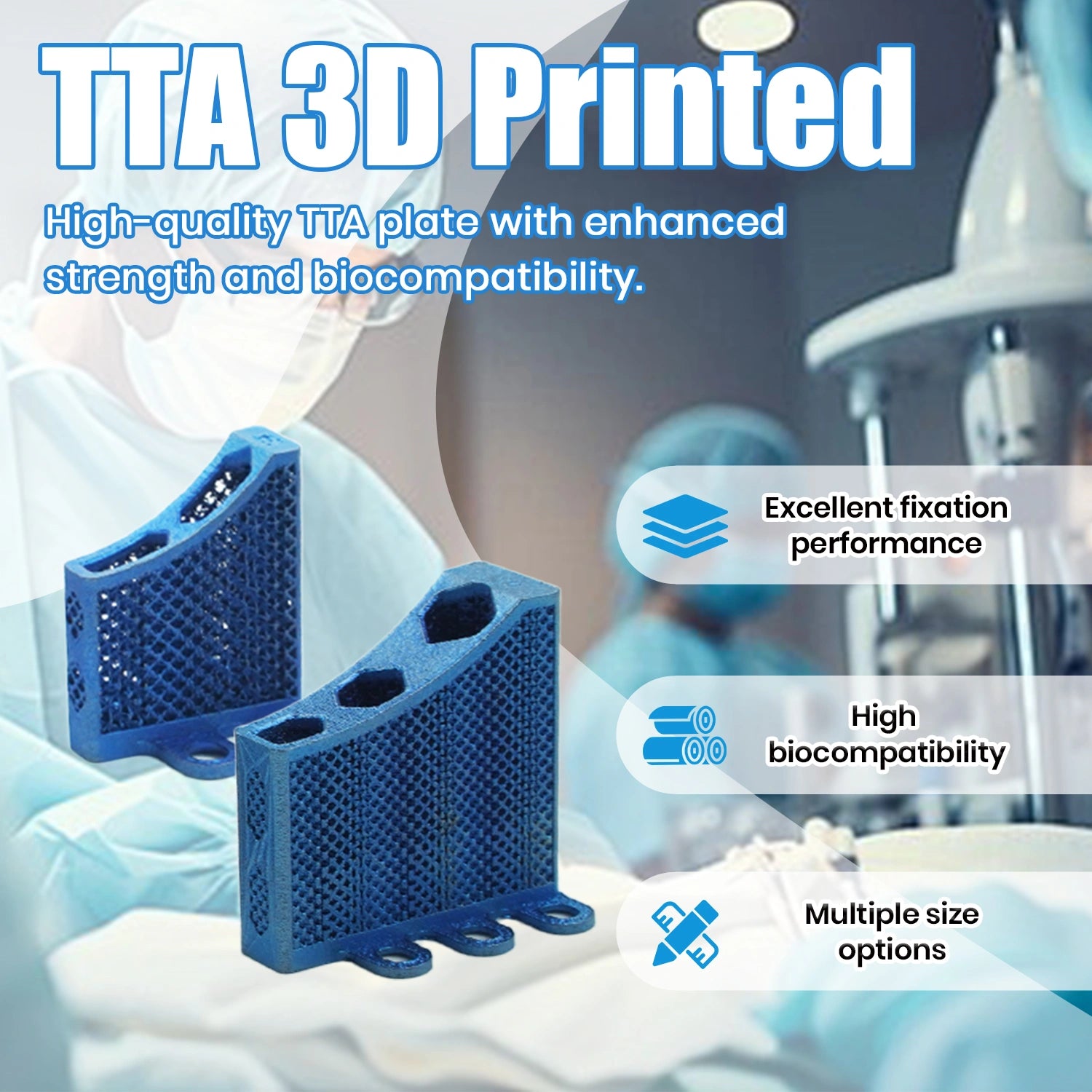 Locking TTA Orthopedic Veterinary Titanium 3D Printed Rapid Cage Implant - xcvet.com
